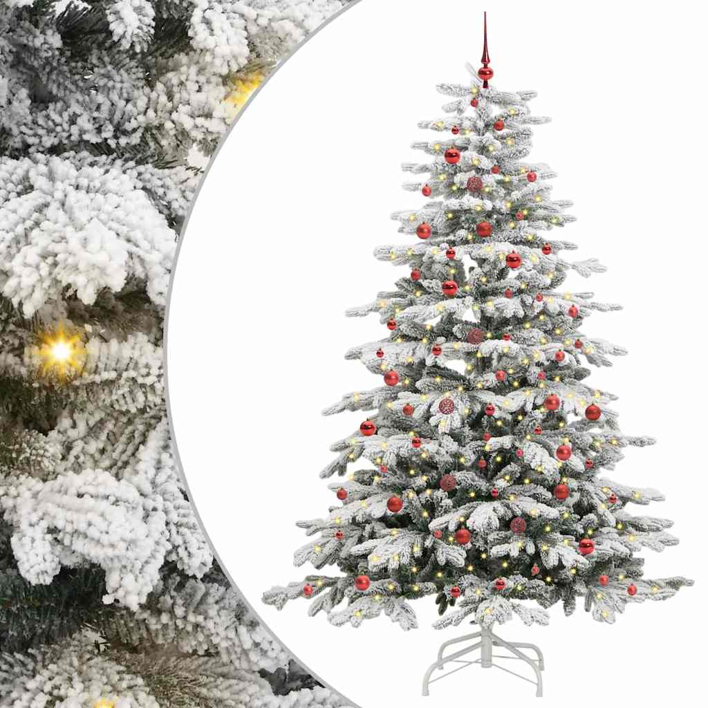 Albero di Natale Artificiale con Rami Pieghevoli Bianco 240 cm