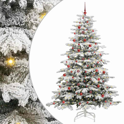 Albero di Natale Artificiale con Rami Pieghevoli Bianco 240 cm