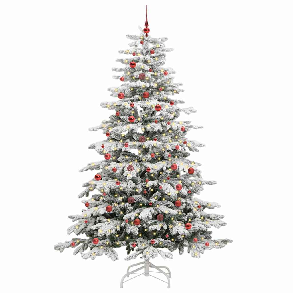 Albero di Natale Artificiale con Rami Pieghevoli Bianco 240 cm
