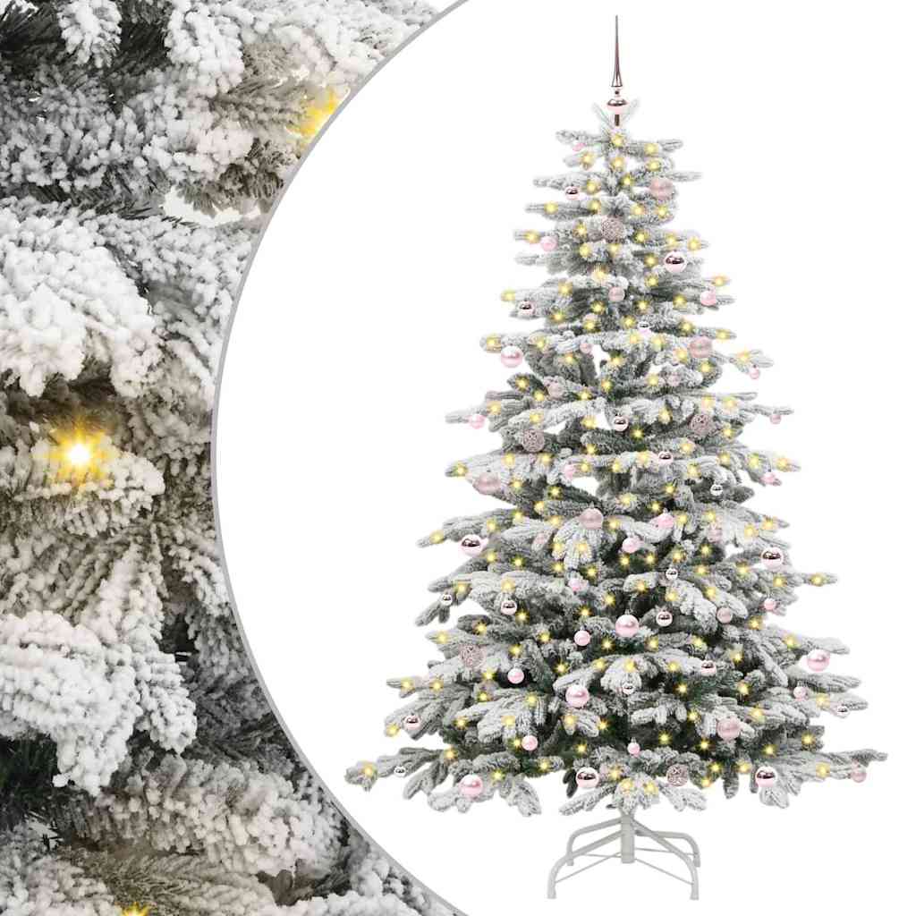 Albero di Natale Artificiale con Rami Pieghevoli Bianco 240 cm