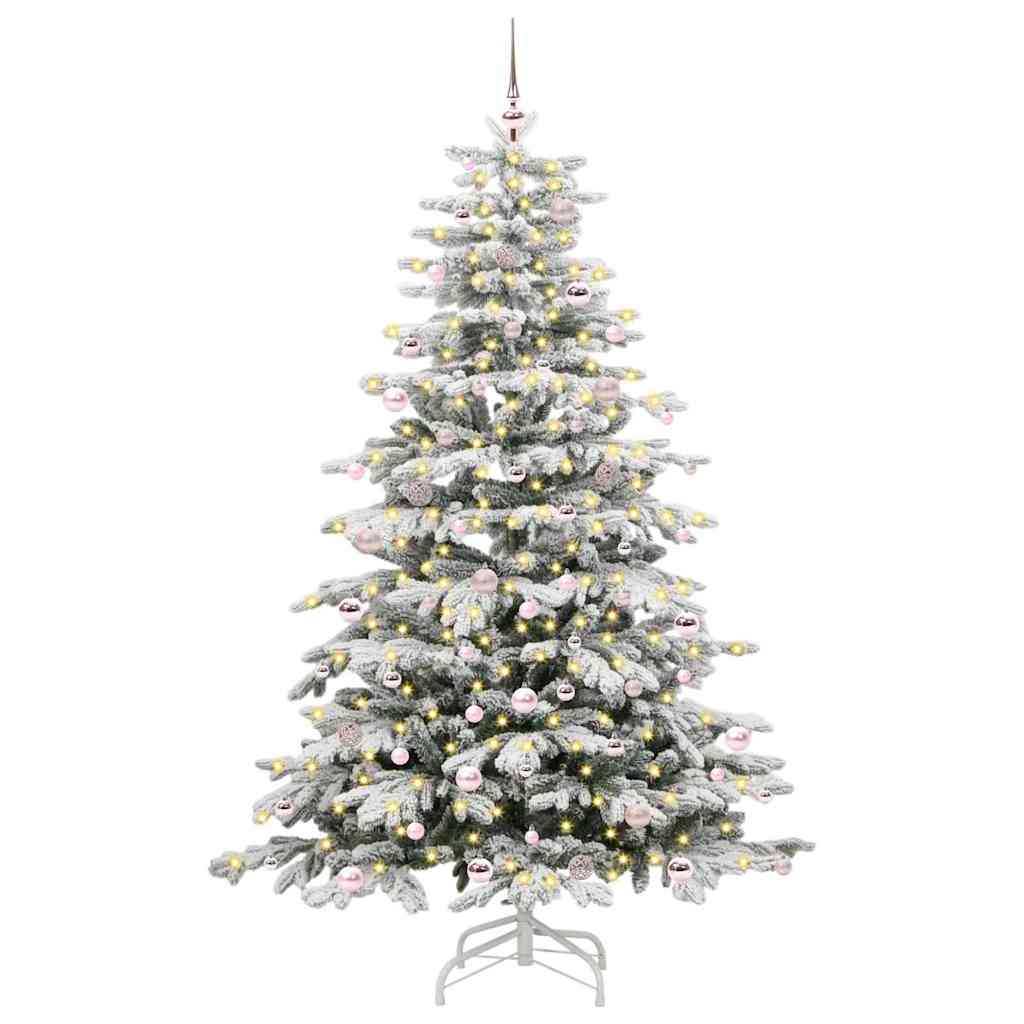 Albero di Natale Artificiale con Rami Pieghevoli Bianco 240 cm
