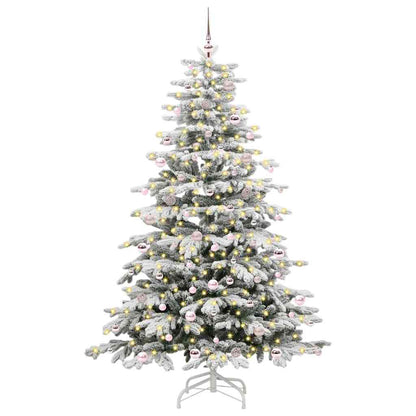 Albero di Natale Artificiale con Rami Pieghevoli Bianco 240 cm