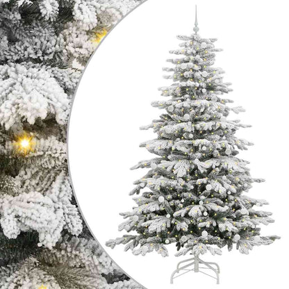 Albero di Natale Artificiale con Rami Pieghevoli Bianco 240 cm