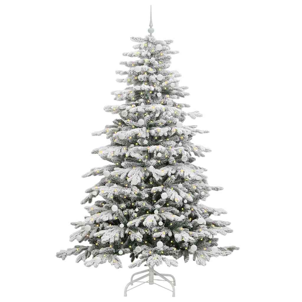 Albero di Natale Artificiale con Rami Pieghevoli Bianco 240 cm
