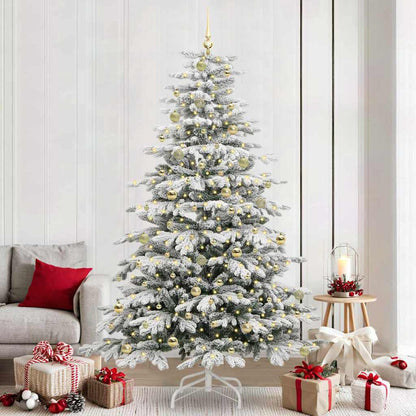 Albero di Natale Artificiale con Rami Pieghevoli Bianco 240 cm