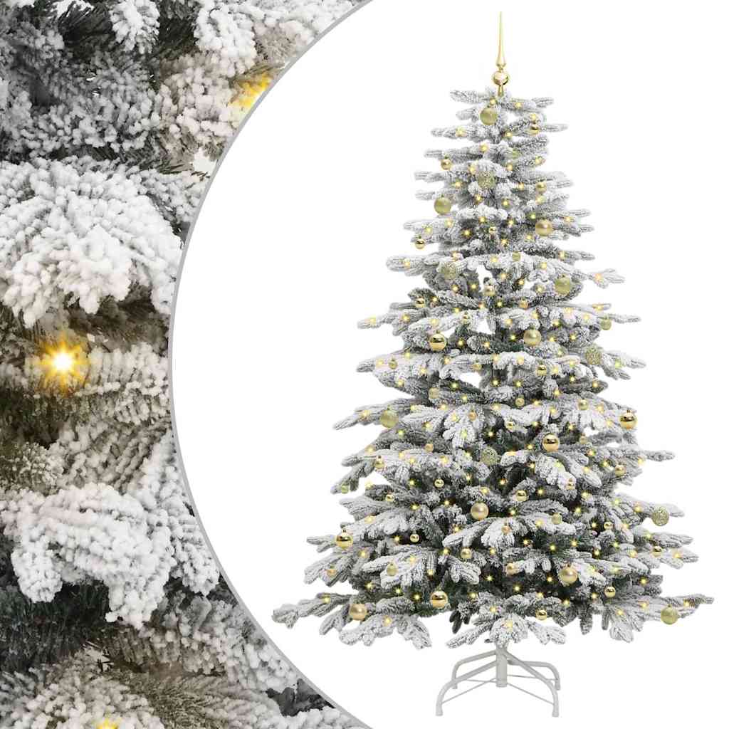 Albero di Natale Artificiale con Rami Pieghevoli Bianco 240 cm