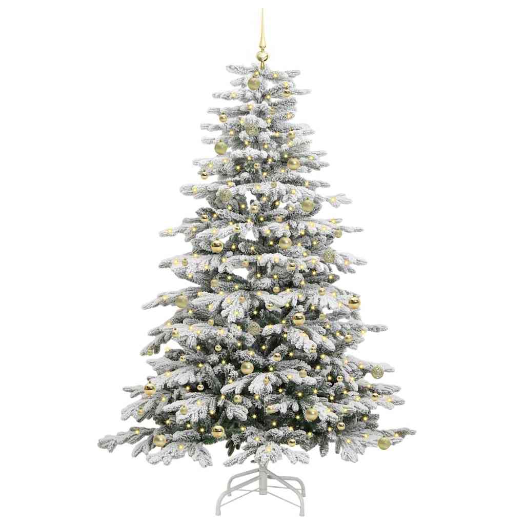 Albero di Natale Artificiale con Rami Pieghevoli Bianco 240 cm