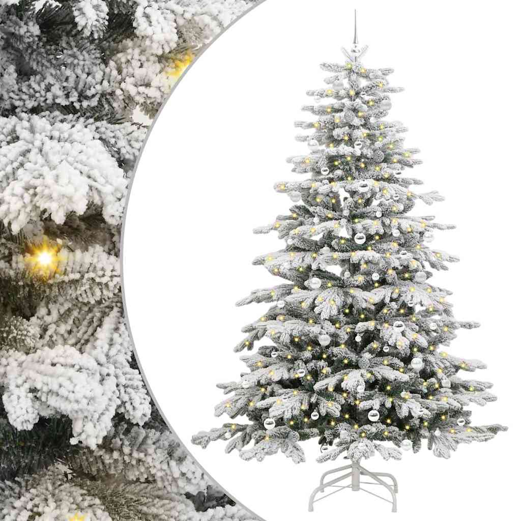Albero di Natale Artificiale con Rami Pieghevoli Bianco 240 cm