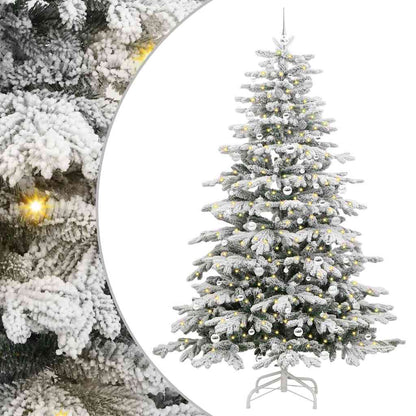 Albero di Natale Artificiale con Rami Pieghevoli Bianco 240 cm