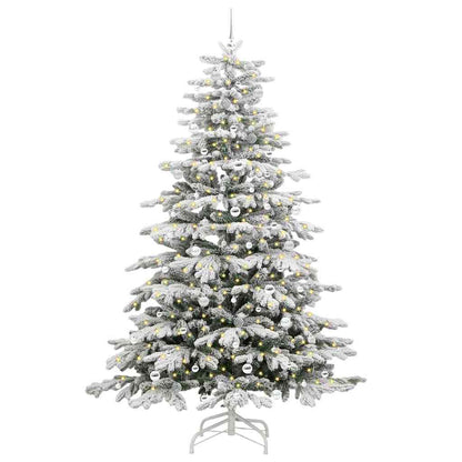 Albero di Natale Artificiale con Rami Pieghevoli Bianco 240 cm