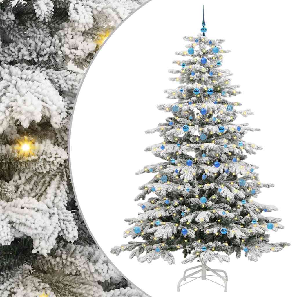 Albero di Natale Artificiale con Rami Pieghevoli Bianco 240 cm