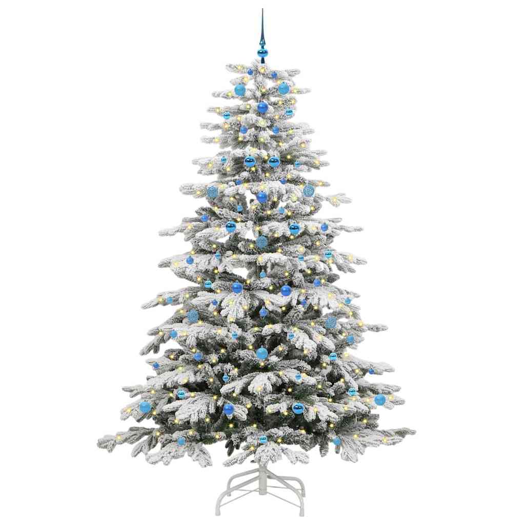 Albero di Natale Artificiale con Rami Pieghevoli Bianco 240 cm