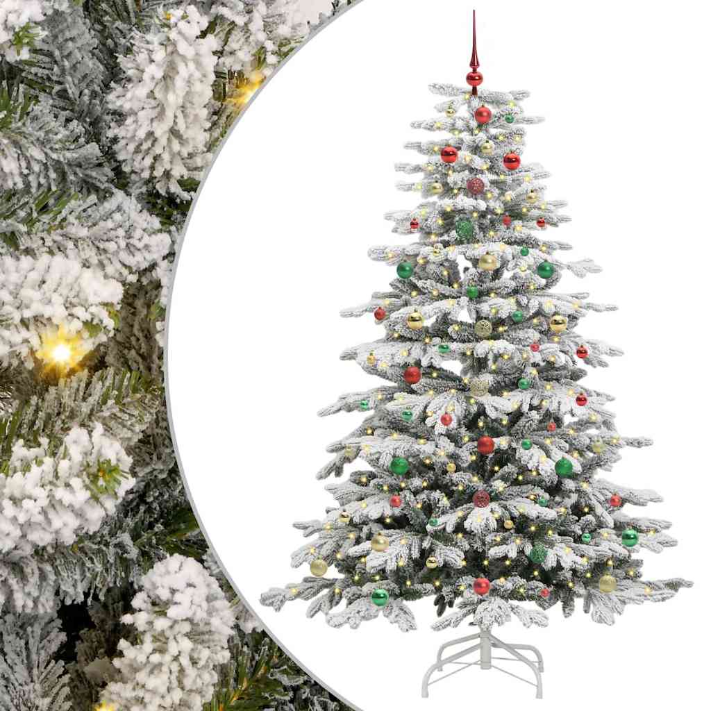 Albero di Natale Artificiale con Rami Pieghevoli Bianco 240 cm