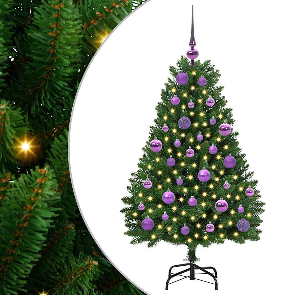 Albero di Natale artificiale Verde 120 cm PVC e Metallo