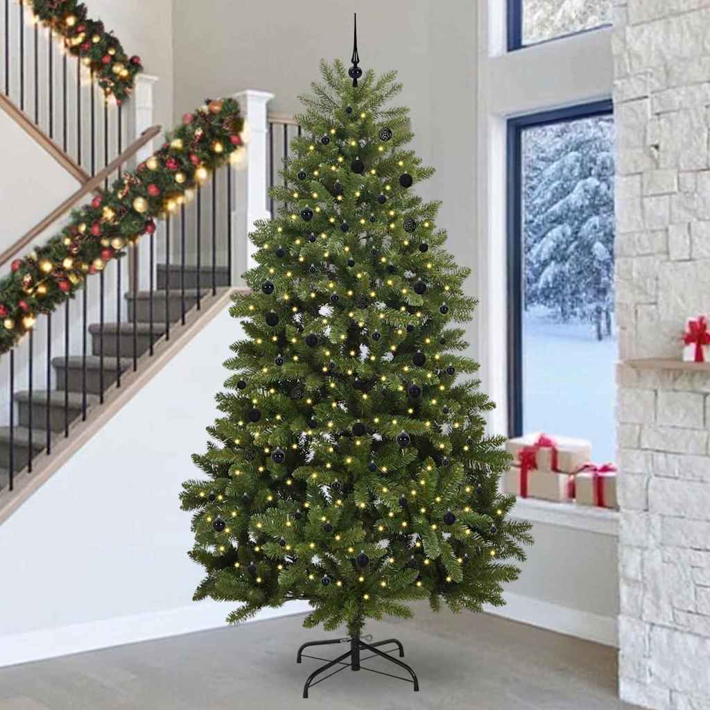 Albero di Natale Artificiale con Rami Pieghevoli 300 cm 300 LED