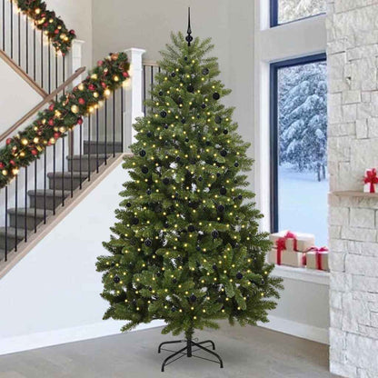Albero di Natale Artificiale con Rami Pieghevoli 300 cm 300 LED