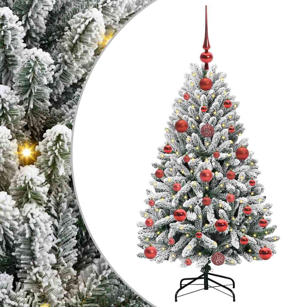Albero di Natale artificiale con 150 LED Verde e Bianco 120 cm