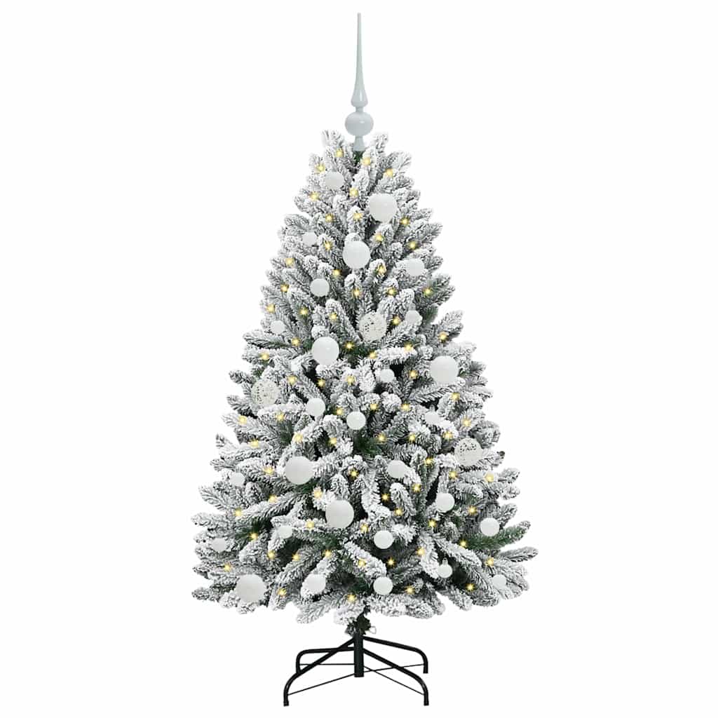 Albero di Natale artificiale con 150 LED Verde e Bianco 120 cm