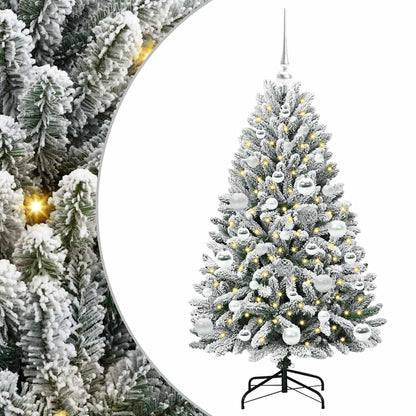 Albero di Natale artificiale con 150 LED Verde e Bianco 120 cm