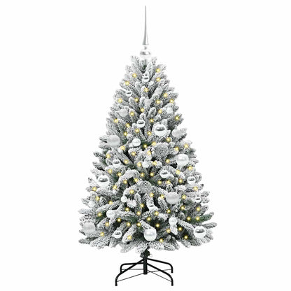 Albero di Natale artificiale con 150 LED Verde e Bianco 120 cm