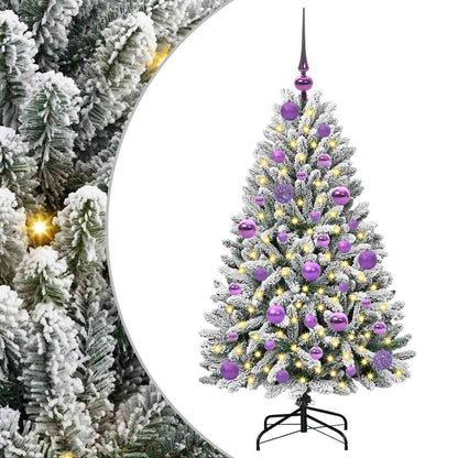 Albero di Natale artificiale con 150 LED Verde e Bianco 120 cm