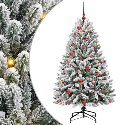 Albero di Natale artificiale con 150 LED Verde e Bianco 150 cm