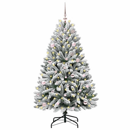 Albero di Natale artificiale con 150 LED Verde e Bianco 150 cm