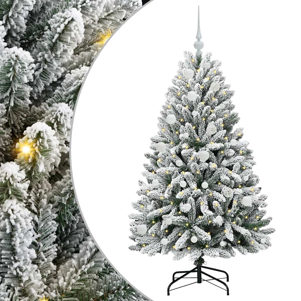 Albero di Natale artificiale con 150 LED Verde e Bianco 150 cm