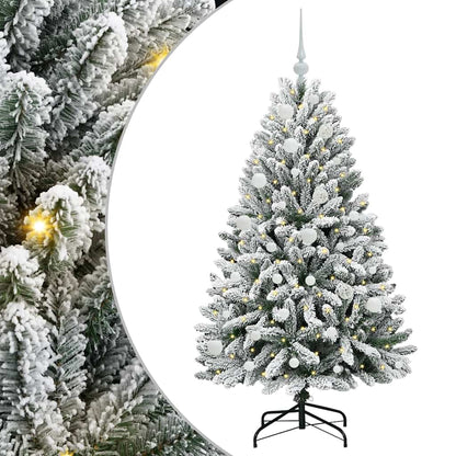 Albero di Natale artificiale con 150 LED Verde e Bianco 150 cm
