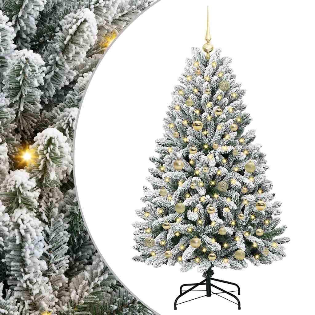 Albero di Natale artificiale con 150 LED Verde e Bianco 150 cm