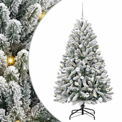 Albero di Natale artificiale con 150 LED Verde e Bianco 150 cm