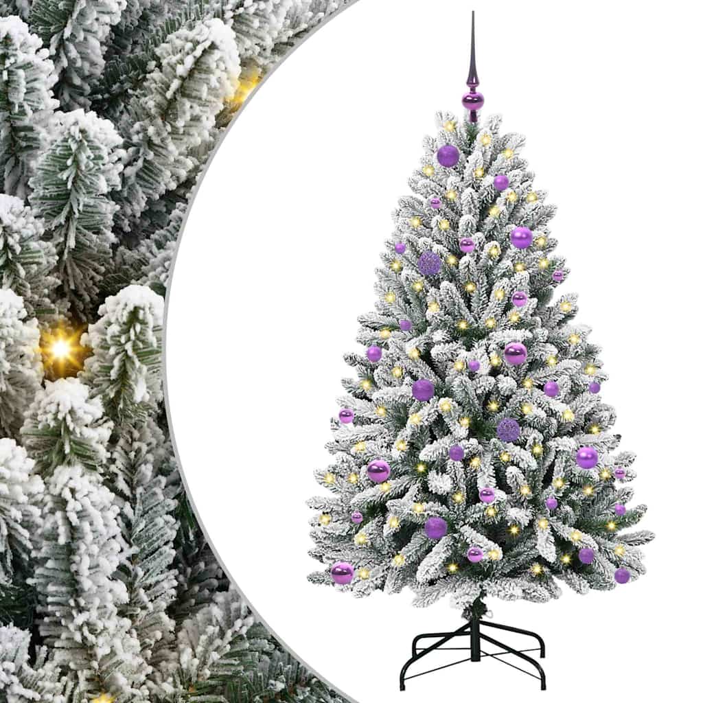 Albero di Natale artificiale con 150 LED Verde e Bianco 150 cm