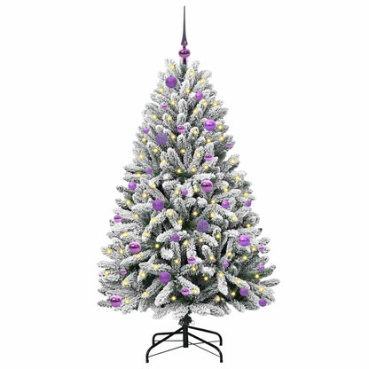 Albero di Natale artificiale con 150 LED Verde e Bianco 150 cm