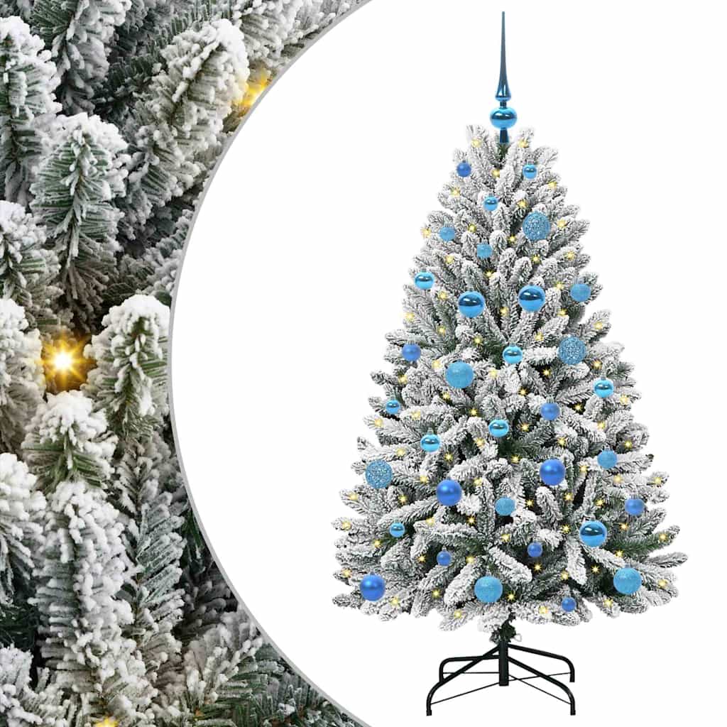 Albero di Natale artificiale con 150 LED Verde e Bianco 150 cm