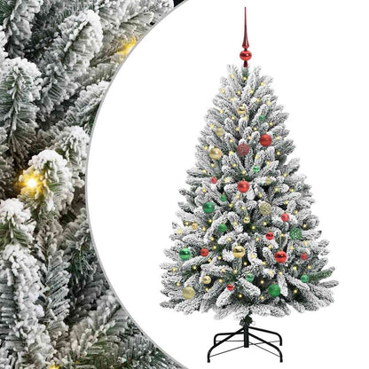 Albero di Natale artificiale con 150 LED Verde e Bianco 150 cm