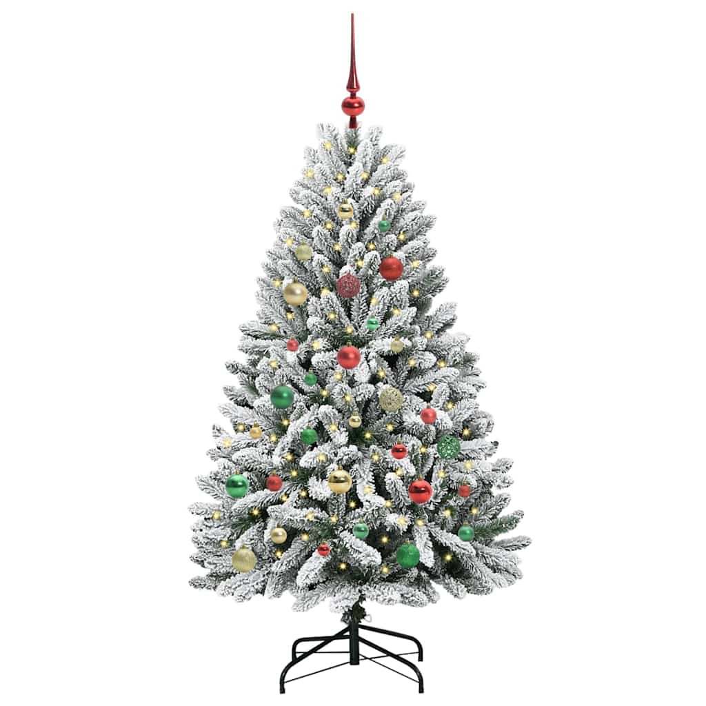 Albero di Natale artificiale con 150 LED Verde e Bianco 150 cm