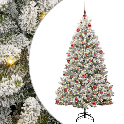Albero di Natale artificiale con 300 LED Verde e Bianco 180 cm