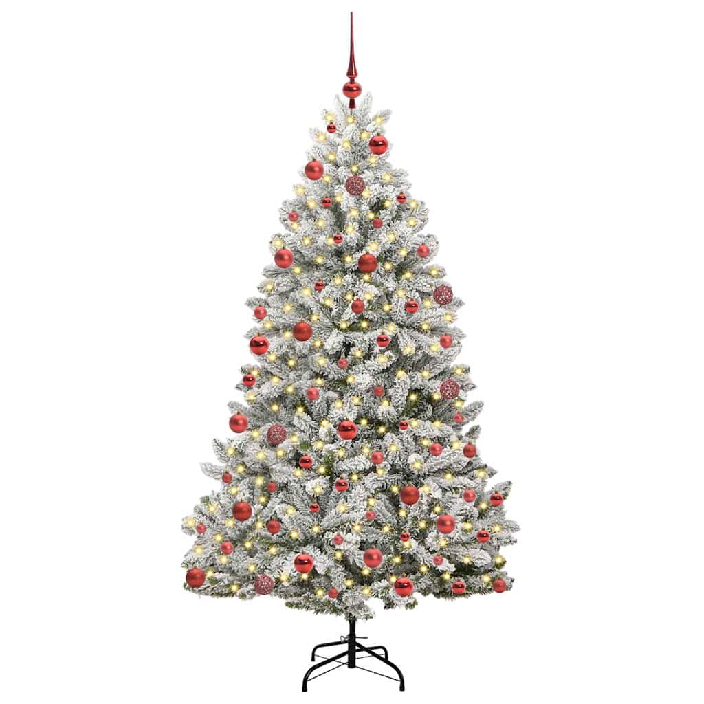 Albero di Natale artificiale con 300 LED Verde e Bianco 180 cm