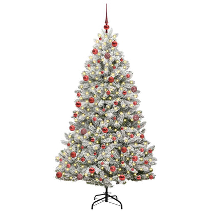Albero di Natale artificiale con 300 LED Verde e Bianco 180 cm
