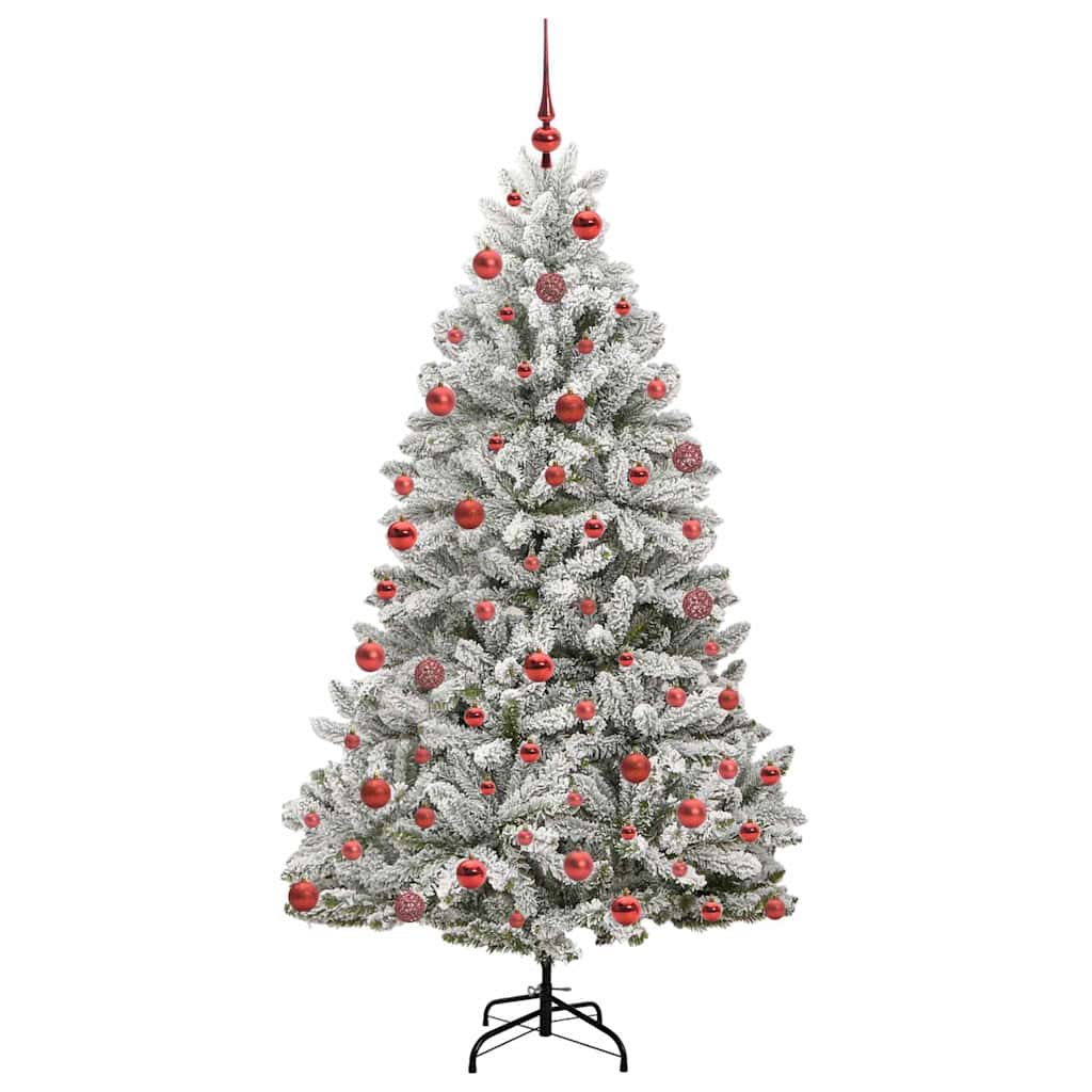 Albero di Natale artificiale con 300 LED Verde e Bianco 180 cm