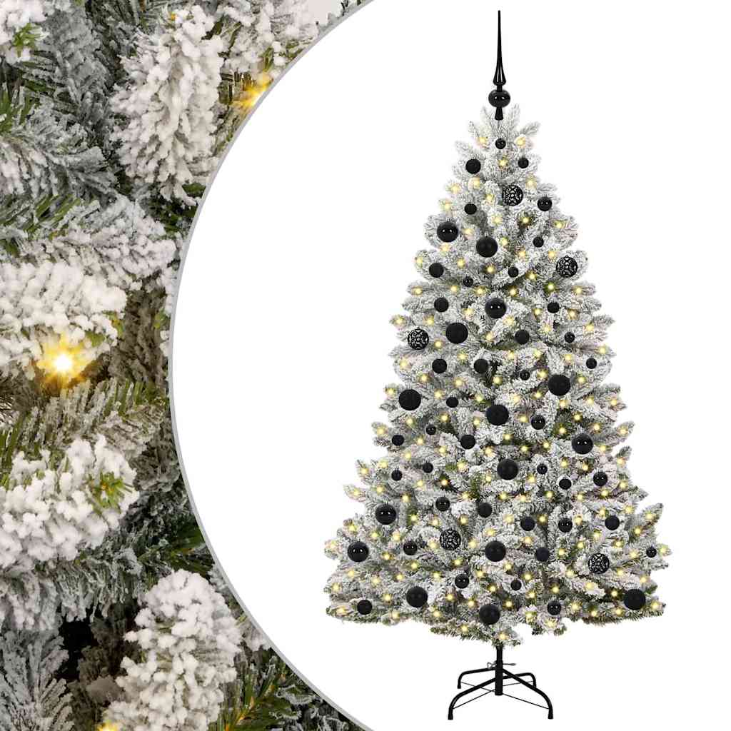 Albero di Natale artificiale con 300 LED Verde e Bianco 180 cm