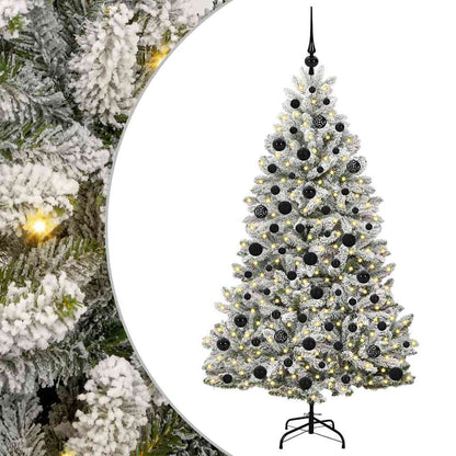 Albero di Natale artificiale con 300 LED Verde e Bianco 180 cm