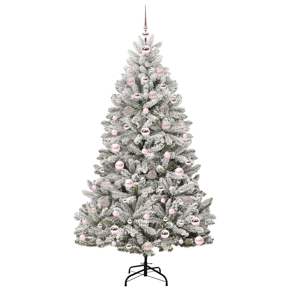 Albero di Natale artificiale con 300 LED Verde e Bianco 180 cm