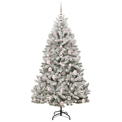 Albero di Natale artificiale con 300 LED Verde e Bianco 180 cm