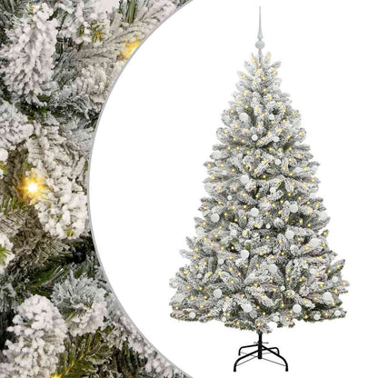 Albero di Natale artificiale con 300 LED Verde e Bianco 180 cm