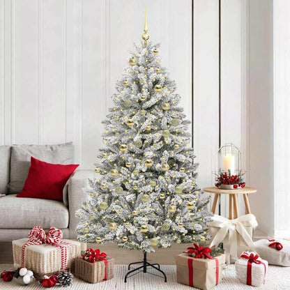 Albero di Natale artificiale con 300 LED Verde e Bianco 180 cm