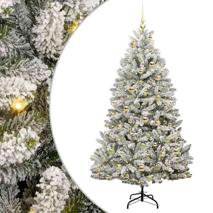 Albero di Natale artificiale con 300 LED Verde e Bianco 180 cm