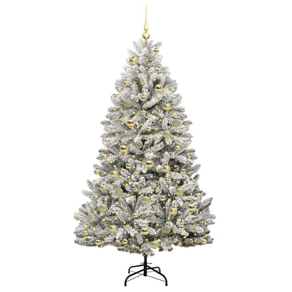 Albero di Natale artificiale con 300 LED Verde e Bianco 180 cm