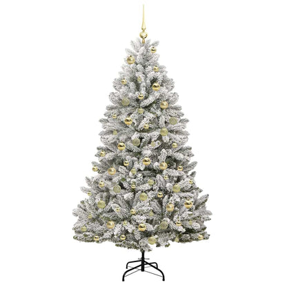 Albero di Natale artificiale con 300 LED Verde e Bianco 180 cm