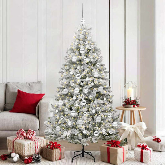 Albero di Natale artificiale con 300 LED Verde e Bianco 180 cm